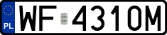 License plates of Poland, Regular car plates