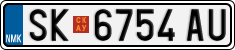 License plate of North Macedonia, Regular plates (2012)