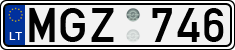 License plate of Lithuania, Cars