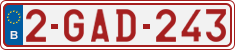 License plate of Belgium, Regular plates (2010)