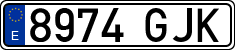 License plates of Spain, Ordinary (2000)