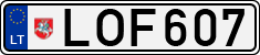 License plate of Lithuania, Cars