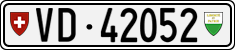 License plate of Switzerland, Cars