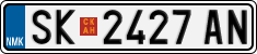 License plate of North Macedonia, Regular plates (2012)