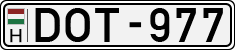 license plates of Hungary, Cars (1990)