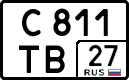 License plate Russia, Cars