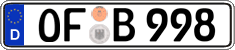 German license plate, Regular plates