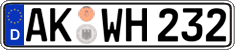 German license plate, Regular plates