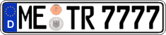 German license plate, Regular plates