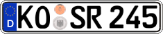 German license plate, Regular plates