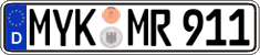 German license plate, Regular plates