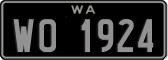 Western Australia, Vanity Plates