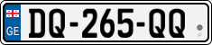 License plate of Georgia, Cars (2014)