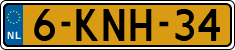 License plate of the Netherlands, Cars