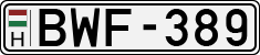 license plates of Hungary, Cars (1990)