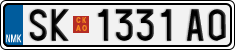 License plate of North Macedonia, Regular plates (2012)