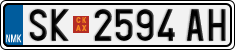 License plate of North Macedonia, Regular plates (2012)