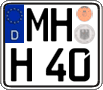 German license plate, Regular plates