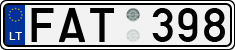 License plate of Lithuania, Cars