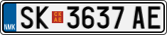 License plate of North Macedonia, Regular plates (2012)
