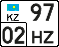License plate Kazakhstan, Motorcycles (2012)