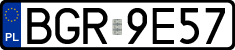 License plates of Poland, Regular car plates
