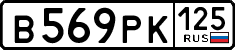 License plate Russia, Cars