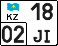 License plate Kazakhstan, Motorcycles (2012)