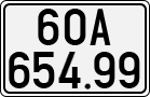 License plate of Vietnam, Cars