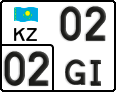 License plate Kazakhstan, Motorcycles (2012)