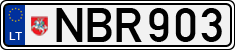 License plate of Lithuania, Cars