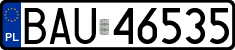 License plates of Poland, Regular car plates