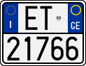 License plate of Italy, Motorcycles (1994 year series)