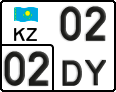 License plate Kazakhstan, Motorcycles (2012)