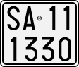 License plate of Italy, Motorcycles (1927 year series)