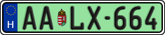 license plates of Hungary, Regular plates (2022)