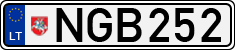 License plate of Lithuania, Cars