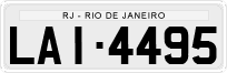 License plate of Brazil, Private owners (1990)