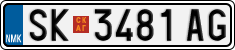 License plate of North Macedonia, Regular plates (2012)