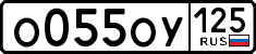 License plate Russia, Cars