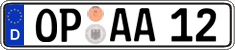 German license plate, Regular plates