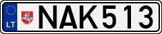License plate of Lithuania, Cars