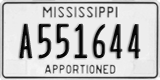 Mississippi, Apportioned