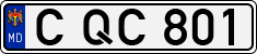 License plate of Moldova, Cars (1992)