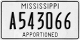Mississippi, Apportioned
