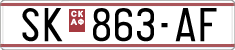 License plate of North Macedonia, Regular plates (1993)