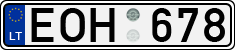 License plate of Lithuania, Cars