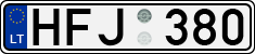 License plate of Lithuania, Cars