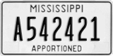 Mississippi, Apportioned