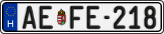 license plates of Hungary, Regular plates (2022)